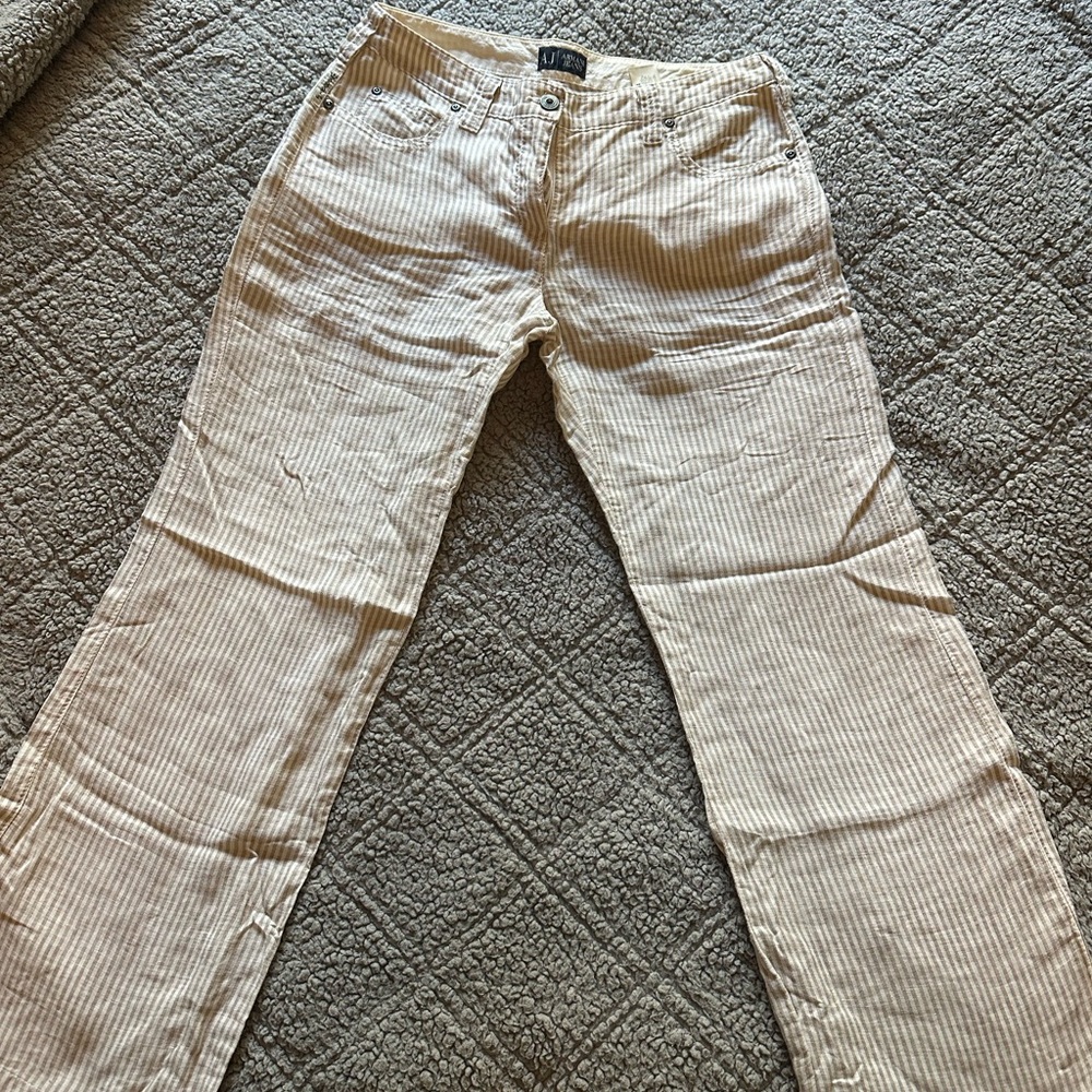 “ARMANI JEANS” PinStripe Ladies Linen Pants.